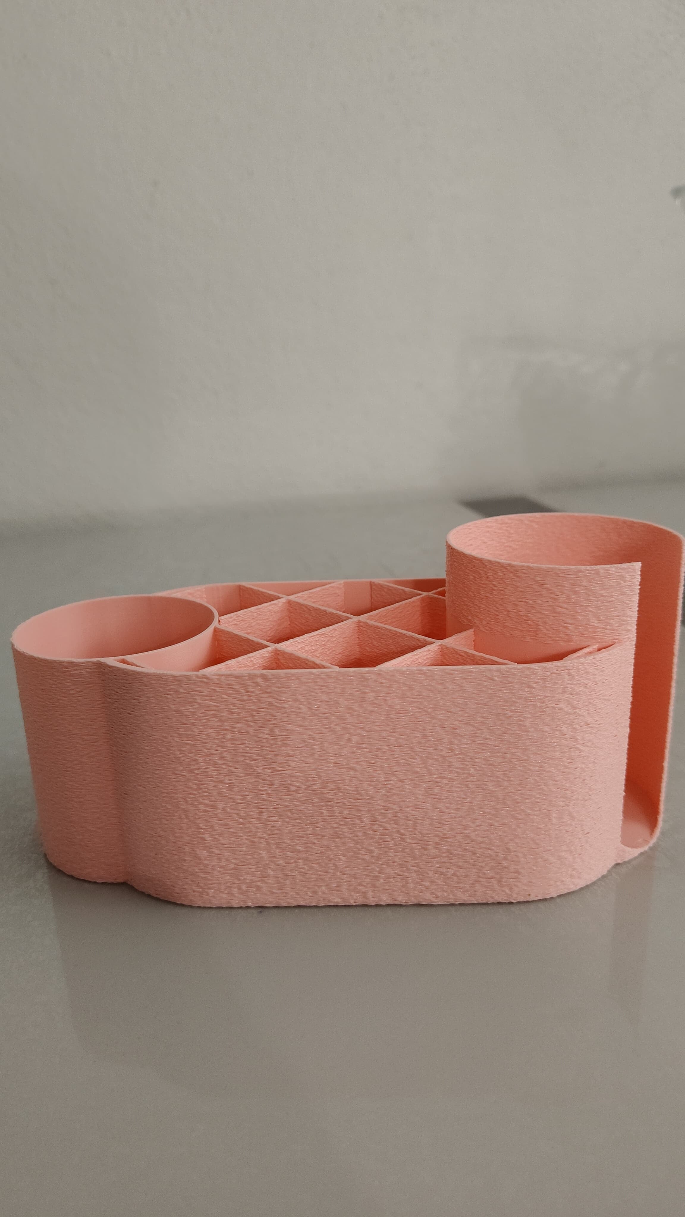 Makyaj Organizeri - Fırçalık, Pamukluk ve Kulak Çubuğu Düzenleyici - Pembe