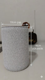 Döner Kapaklı Masaüstü Mini Çöp Kovası - 14 cm - MERMER