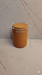 Döner Kapaklı Masaüstü Mini Çöp Kovası - 14 cm - TURUNCU